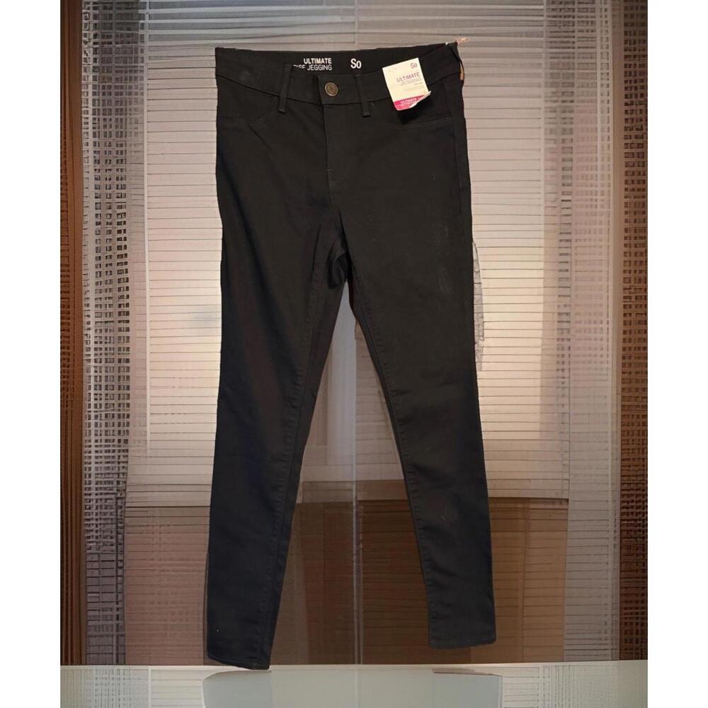 So Ultimate Jegging Low Rise Misses Size 11  Skinny Black Wash Stretch  NWT $40